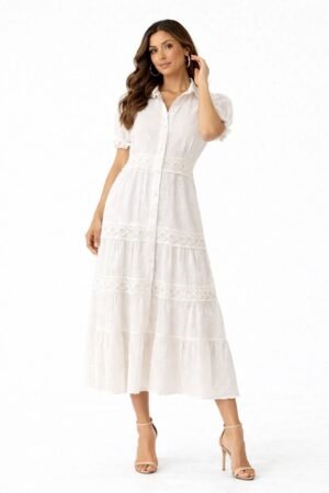 Vestido longo em Laise